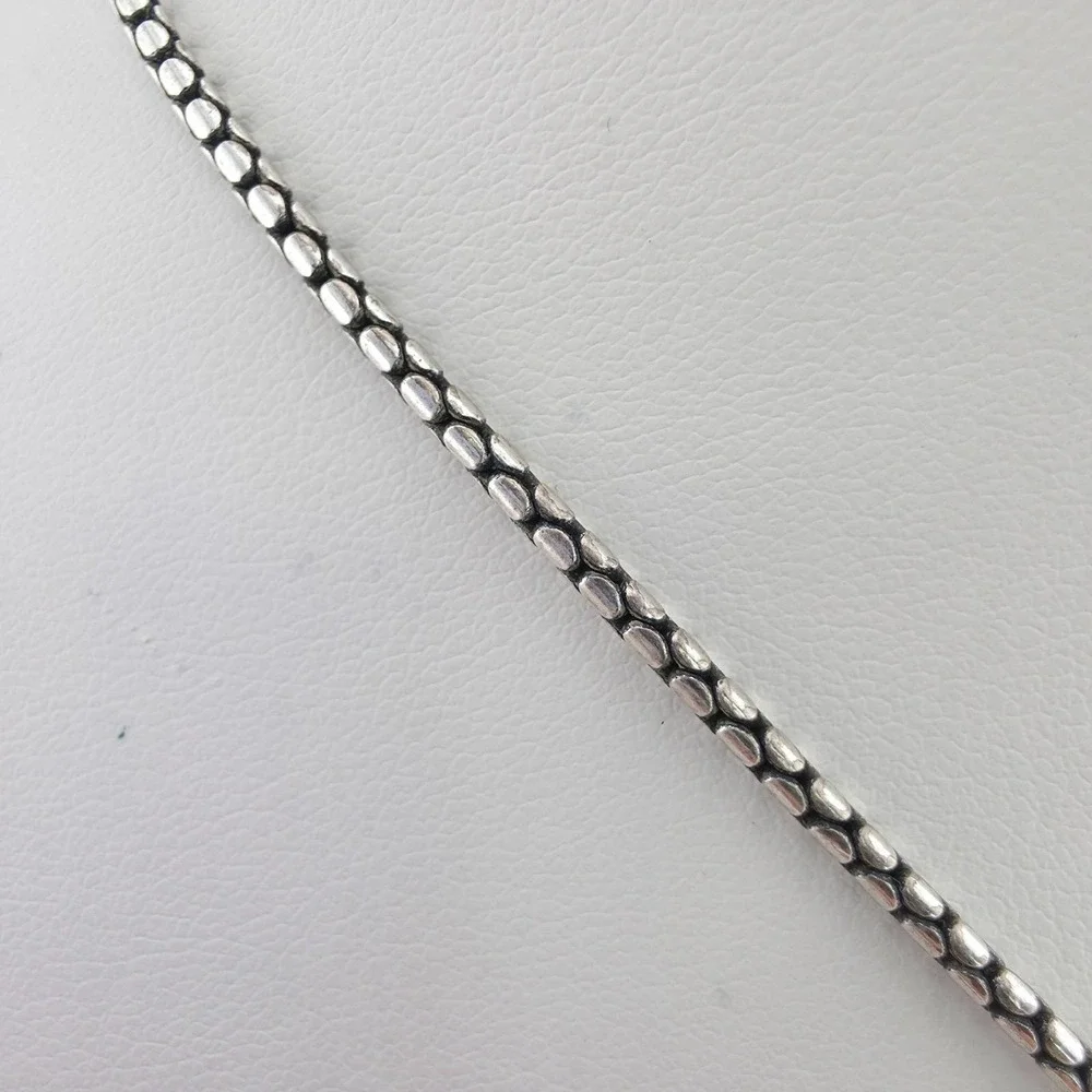 BRIGHTON 'Shadow Play' Necklace Reversible Intricate Scrollwork Silver Plate 19